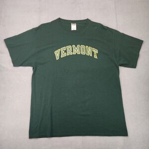 Vermont T-Shirt Men's XL Green Short Sleeve Crew Jerzees Heavyweight Blend